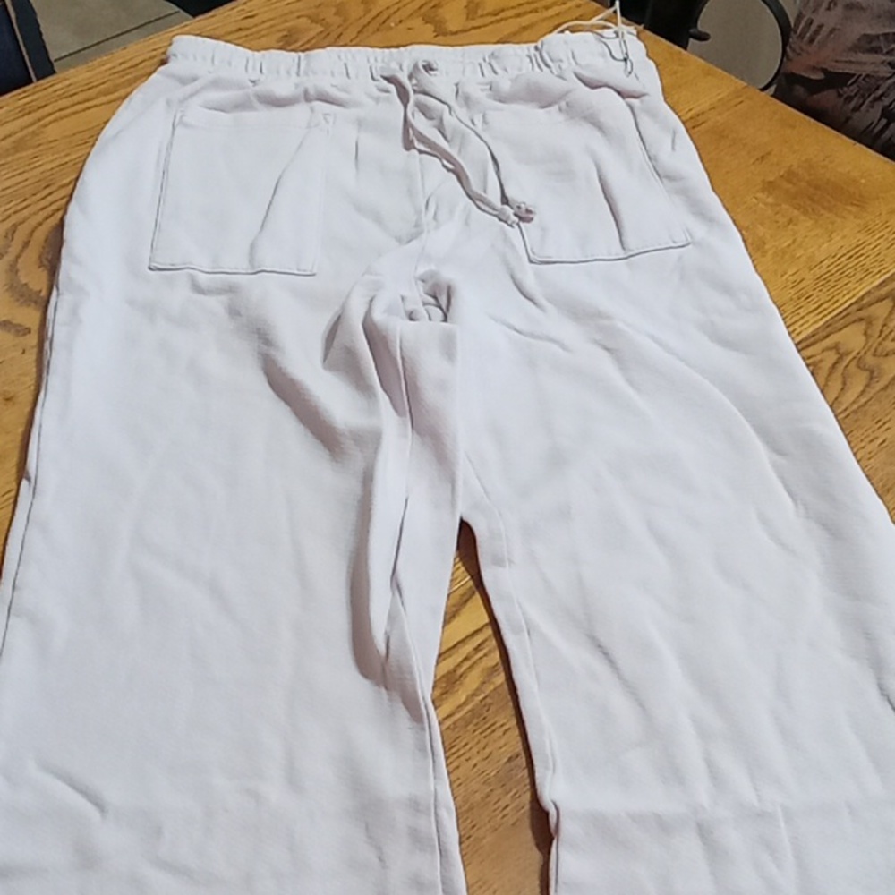 LACAUSA WOMENS Sweatpants LARGE Pants LAVENDER PINK NEW Workout Exercise ORGANIC